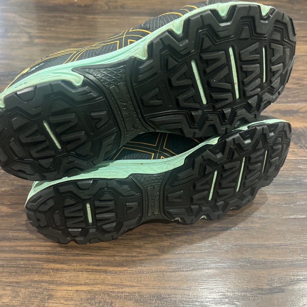 ASICS Gel Venture 7 Womens Running Hiking Shoes Black Orange Mint Women's US 10 - Picture 8 of 9